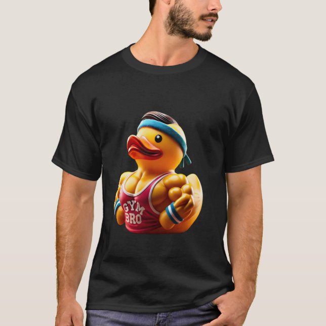T-shirt Salle De Fitness Bro Rubber Duck Muscle Bodybuilde (Devant)
