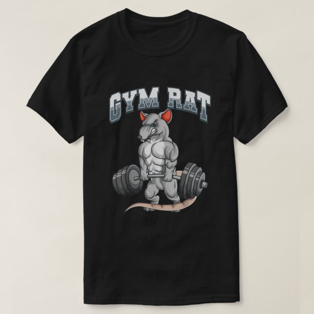 T-shirt Salle De Fitness Rat Fitness Bodybuilding (Design devant)