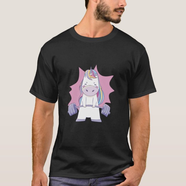 T-shirt Salle De Fitness Unicorn (Devant)