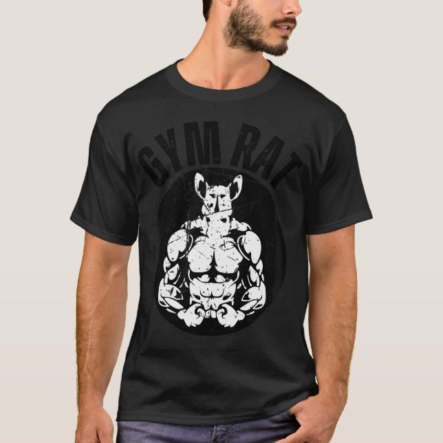 T-shirt Salle de gym Rat Bodybuilding Entraînement Fitness (Devant)