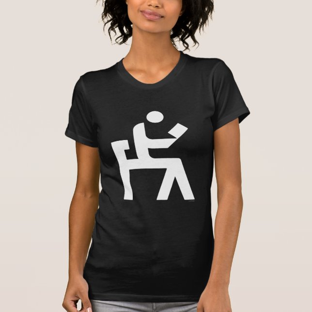 T-shirt Salle de lecture de bibliothèque (Devant)