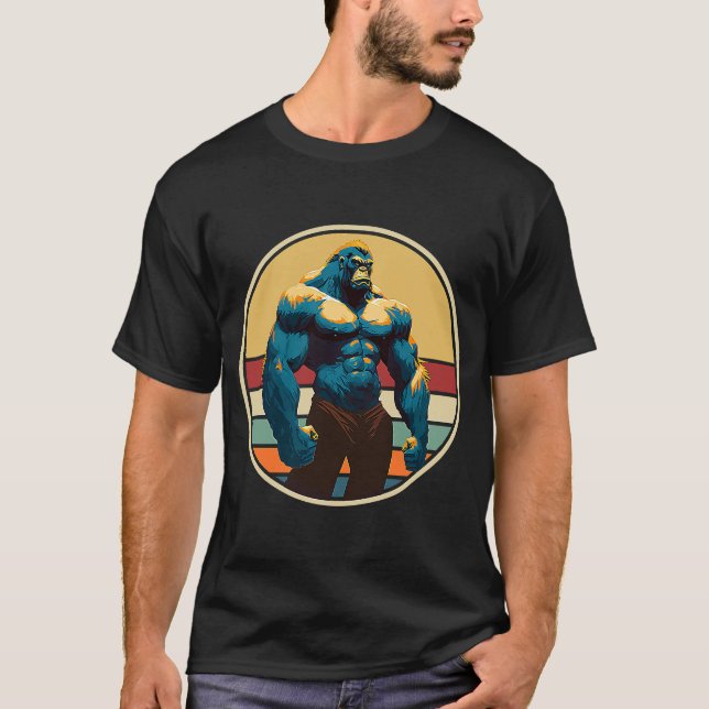 T-shirt Salle de musculation pour gorilles singe gorilles  (Devant)