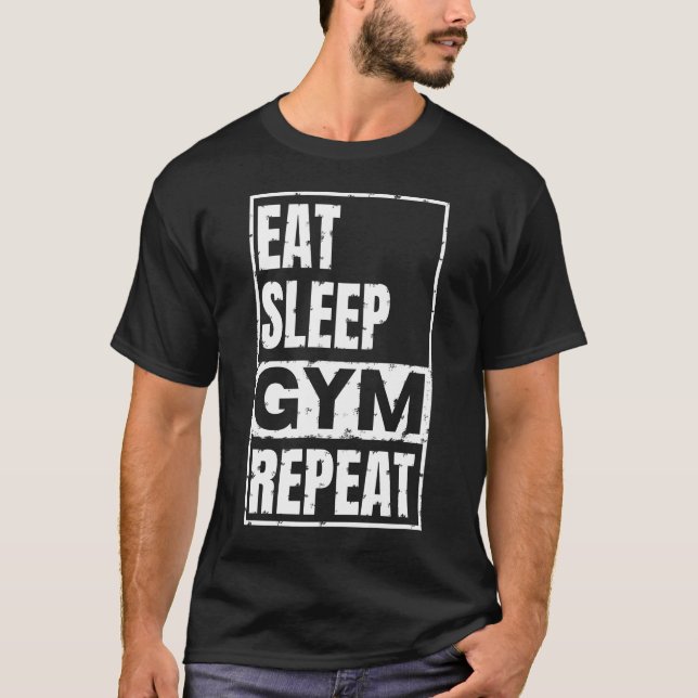 T-shirt salle de sommeil répéter (Devant)
