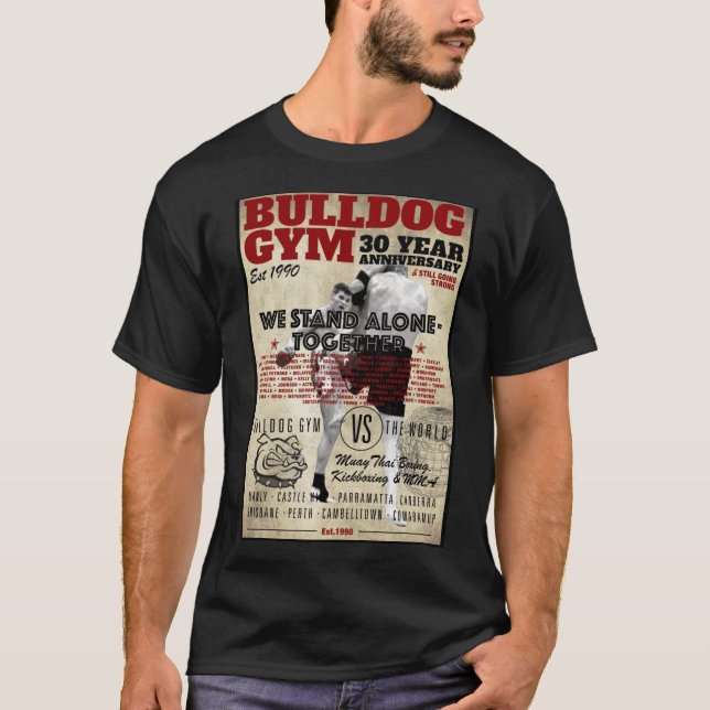 T-shirt Salle de sport Bulldog garçon de 30 ans (Devant)