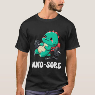 T-shirt Salle de sport de dinosaure Fitness Musculation Ha