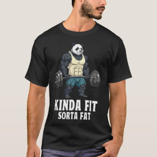 T-shirt Salle de sport Panda Assez en Forme Plutôt Gros Ha
