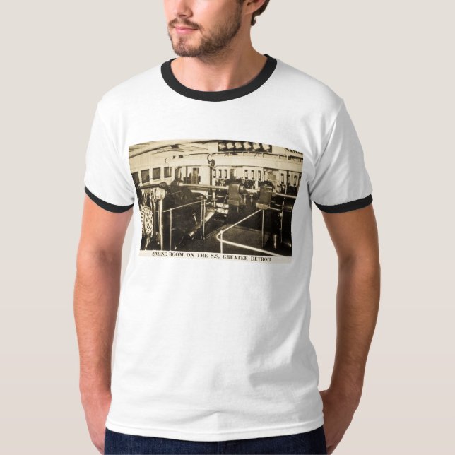 T-shirt Salle des machines sur S.S. Greater Detroit - (Devant)