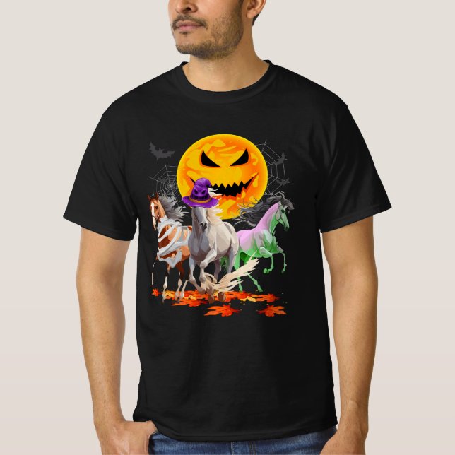 T-shirt Salle d'horreur Citrouille de la sorcière Zombie m (Devant)