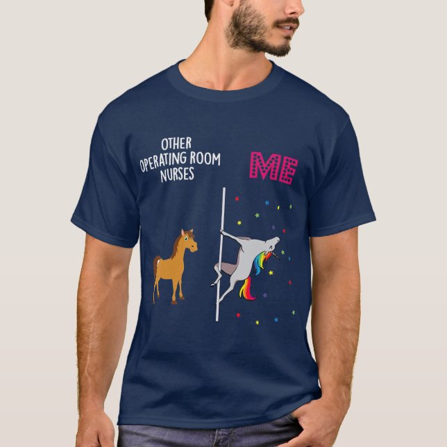 T-shirt Salle d'opération infirmière licorne autres vous (Devant)