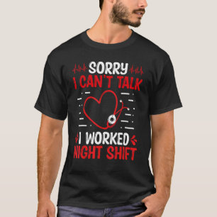 T-shirt Salle d'urgence Infirmière Appréciation Nuit Démén