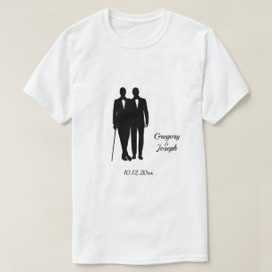 T-shirt Salles de Mariage gay avec nom et date