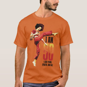T-shirt sally omalley Im 50 j'aime donner un coup de pied 