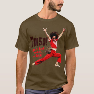 T-shirt Sally Omalley Im 50 j'aime donner un coup de pied
