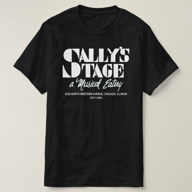 T-shirt Sally's Stage Restaurant, Chicago, IL (Design devant)