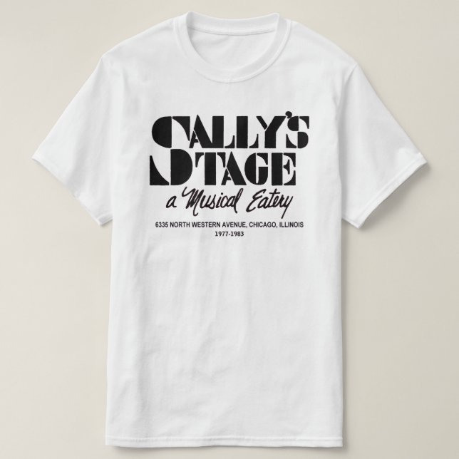 T-shirt Sally's Stage Restaurant, Chicago, IL (Design devant)