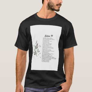 T-shirt Salmo 91, Verse de la Bible espagnole