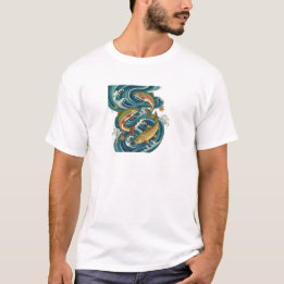 T-shirt Salmon and Whirlpools