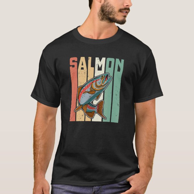 T-shirt Salmon Fish Fishing Holidays Scandinavia Norway (Devant)