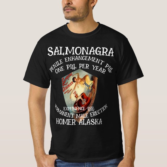 T-SHIRT SALMONAGRA MALE ENHANCEMENT PILL PERMANENTE STIFFI (Devant)
