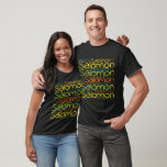 T-shirt Salomon<br><div class="desc">Salomon. Show and wear this popular beautiful male first name designed as colorful wordcloud made of horizontal and vertical cursive hand lettering typography in different sizes and adorable fresh colors. Wear your positive french name or show the world whom you love or adore. Merch with this soft text artwork is...</div>