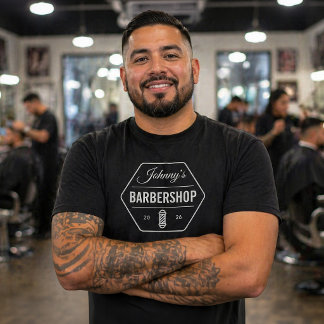T-shirt SALON DE COIFFURE DE JOHNNY / Chemise personnalisa