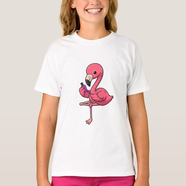 T-shirt Salon de manucure Flamingo Enfants (Devant)