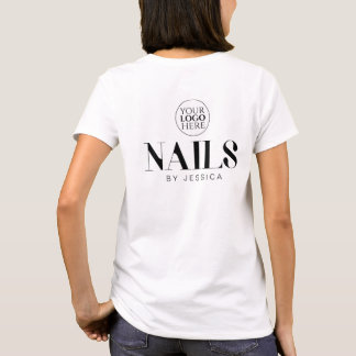 T-shirt Salon de manucure logo nom employé élégant