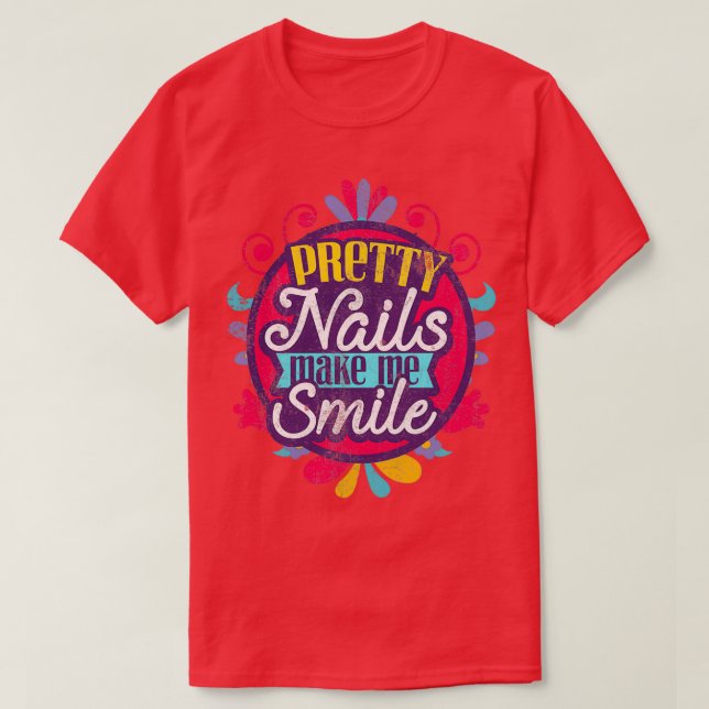 T-shirt Salon de ongles Beauticier concepteur de ongles (Design devant)