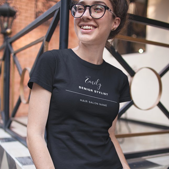 T-shirt Salon des cheveux Nom de l'entreprise Emploi Emplo (Créateur téléchargé)