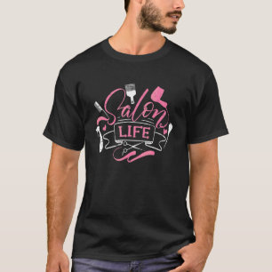 T-shirt Salon Life Ciseaux Barber Salon Coiffeur