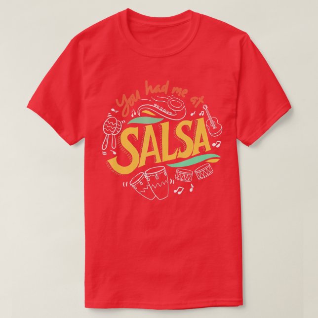 T-shirt Salsa Dance Amour Salsa Dance Danser Danser Danser (Design devant)
