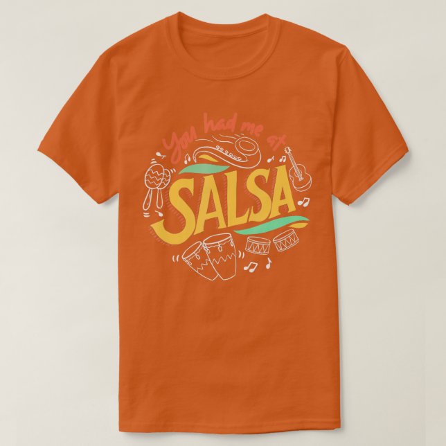 T-shirt Salsa Dance Amour Salsa Dance Danser Danser Danser (Design devant)