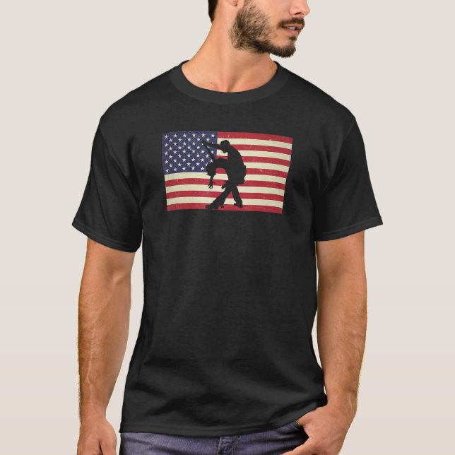 T-shirt Salsa Dancing Teacher Patriotic American Flag Dist (Devant)