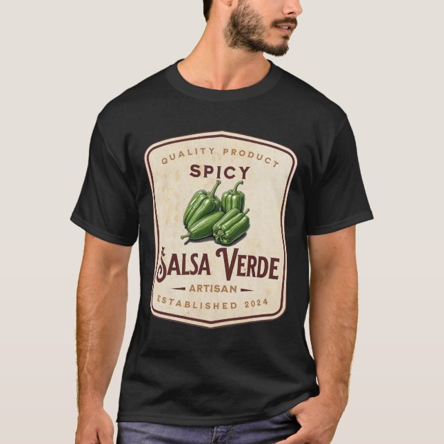 T-shirt Salsa épicée Vert Halloween Famille Correspondant  (Devant)