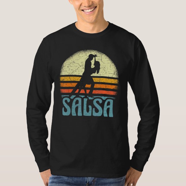 T-shirt Salsa latine rétro pour musique latine Danse Salsa (Devant)