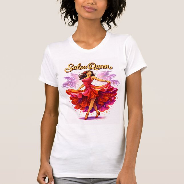 T-Shirt Salsa Queen pour la danse salsa (Devant)