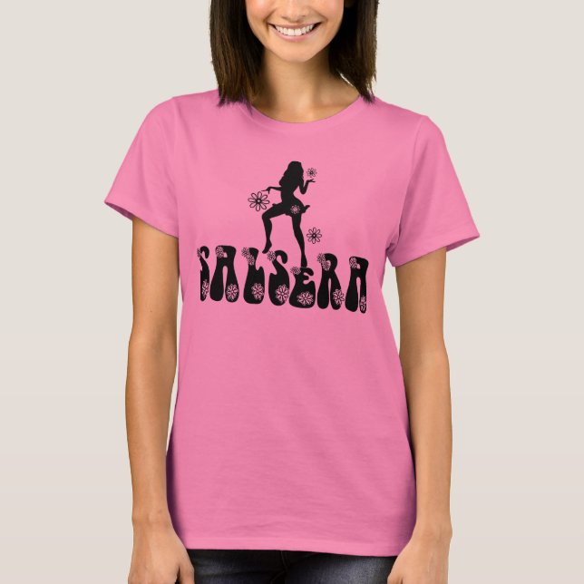 T-shirt SALSERA avec design de fille et de fleur (Devant)