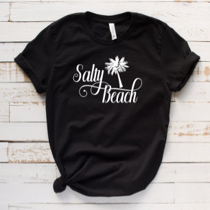 T-shirt Salty Beach Funky Summer Palm Tree