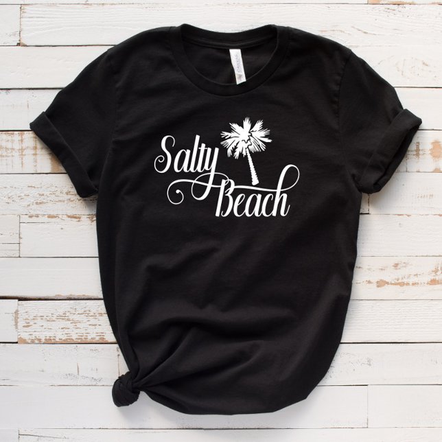 T-shirt Salty Beach Funky Summer Palm Tree (Créateur téléchargé)