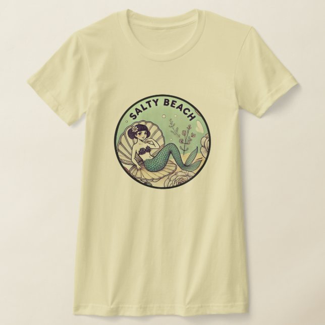 T-shirt Salty Beach Mermaid (Poser)