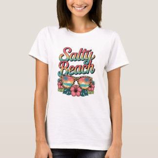 T-shirt Salty Beach Shirt, Summer Shirt, Beach Party