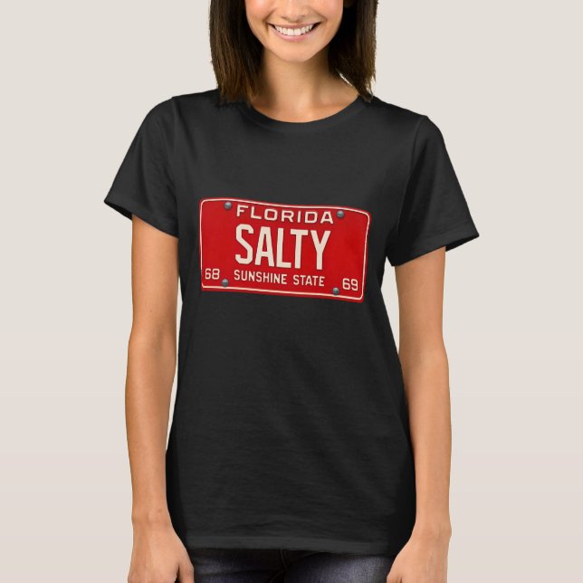 T-shirt Salty Life 1969 | Retro Florida License Plate Surf (Devant)