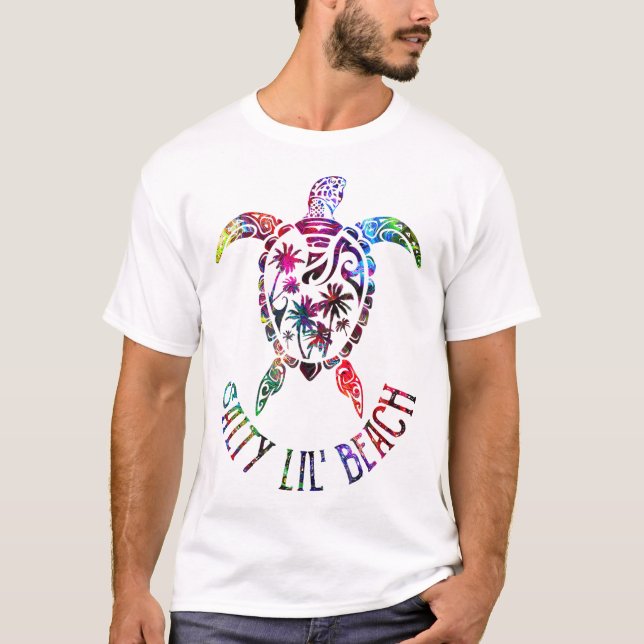 T-shirt Salty Lil Beach Turtle Summer Life Beach Vibes Se (Devant)