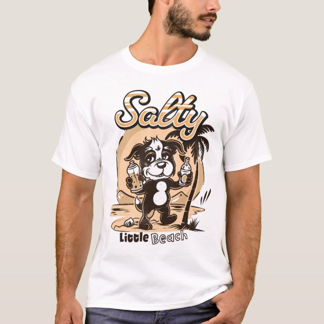 T-shirt Salty Little Beach (Devant)
