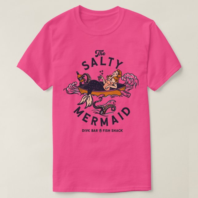 T-shirt Salty Mermaid Dive Bar amp Fish Shack (Design devant)