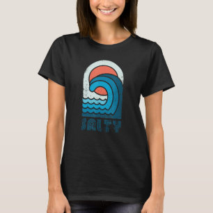 T-shirt Salty Retro Vintage les années 70 mer Wonfer Surfe