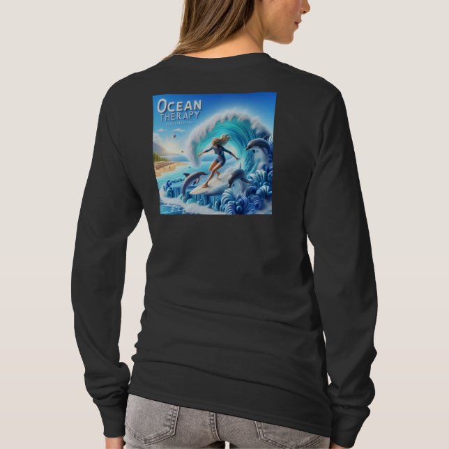 T-shirt Salty Sisterhood Trio Girls Beach Walk Surfer (Dos)