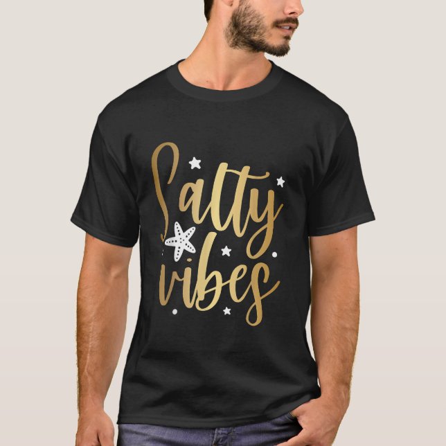 T-shirt Salty Vibes Summer Vacances Plage (Devant)