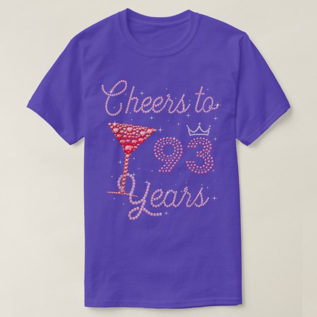 T-shirt Salue À 93 Ans 93E Anniversaire 93 Ans Anniversair (Design devant)