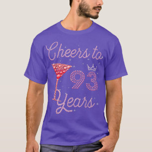 T-shirt Salue À 93 Ans 93E Anniversaire 93 Ans Anniversair